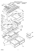 SHELF Diagram and Parts List for ET20TKXBW00  Whirlpool Refrigerator