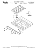 COOKTOP PARTS Diagram and Parts List for WFG524SLAW0  Whirlpool Range