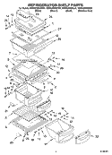 REFRIGERATOR SHELF PARTS Diagram and Parts List for KSRA25KKSS01  KitchenAid Refrigerator