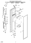 FREEZER DOOR Diagram and Parts List for ED25DQXBN00  Whirlpool Refrigerator