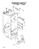 REFRIGERATOR LINER Diagram and Parts List for 8ED25DQXAN01  Whirlpool Refrigerator