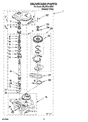 GEARCASE PARTS, OPTIONAL PARTS (NOT INCLUDED) Diagram and Parts List for 2DLXR7244MQ2  Whirlpool Washer