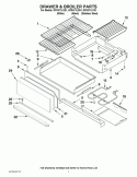 DRAWER & BROILER PARTS Diagram and Parts List for GFG471LVB1  Whirlpool Range