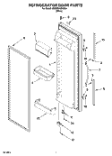 REFRIGERATOR DOOR PARTS Diagram and Parts List for 6ED2FHKXKQ04  Whirlpool Refrigerator