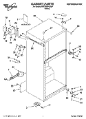 CABINET PARTS Diagram and Parts List for 5VET6WPKLQ01  Whirlpool Refrigerator