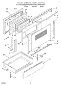 DOOR AND DRAWER Diagram and Parts List for KESC300BBL9  KitchenAid Range