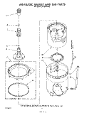 AGITATOR, BASKET AND TUB Diagram and Parts List for LA7001XSW0  Whirlpool Washer