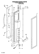 FREEZER DOOR PARTS Diagram and Parts List for KSSC36QTS02  KitchenAid Refrigerator
