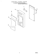 CONTROL PANEL Diagram and Parts List for MT2110SJQ0  Whirlpool Microwave