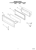DOOR PARTS Diagram and Parts List for MH7155XMQ0  Whirlpool Microwave