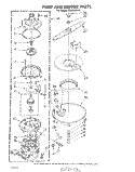 PUMP AND MOTOR Diagram and Parts List for SHU55042  Whirlpool Dishwasher