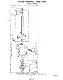BRAKE AND DRIVE TUBE Diagram and Parts List for LA5400XPW5  Whirlpool Washer