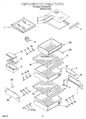 REFRIGERATOR SHELF Diagram and Parts List for KSSS42QJX00  KitchenAid Refrigerator