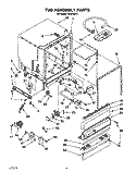 TUB ASSEMBLY, LIT/OPTIONAL Diagram and Parts List for WU5750Y2  Roper Dishwasher