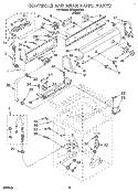 CONTROLS AND REAR PANEL Diagram and Parts List for CCW5243W0  Whirlpool Washer