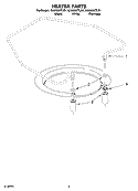 HEATER PARTS Diagram and Parts List for GU2300XTLB1  Whirlpool Dishwasher