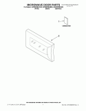 MICROWAVE DOOR PARTS Diagram and Parts List for UMC5200BAB06  Whirlpool Microwave