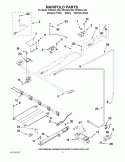 MANIFOLD PARTS Diagram and Parts List for WFG231LVB0  Whirlpool Range