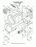 BULKHEAD PARTS Diagram and Parts List for WGD5600XW0  Whirlpool Dryer