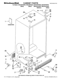 CABINET PARTS Diagram and Parts List for KSRJ25FXBL04  KitchenAid Refrigerator