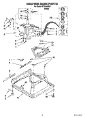 MACHINE BASE PARTS Diagram and Parts List for ETW4300SQ1  Estate Washer