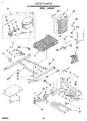 UNIT Diagram and Parts List for KSHS22QBWH01  KitchenAid Refrigerator