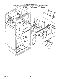 LINER Diagram and Parts List for ET22DKXAB01  Whirlpool Refrigerator