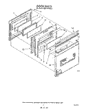 DOOR Diagram and Parts List for KEDT105VBL0  KitchenAid Range