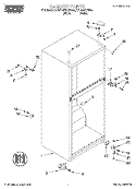 CABINET Diagram and Parts List for RT14WKXFW00  Roper Refrigerator