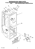 REFRIGERATOR LINER PARTS Diagram and Parts List for KSRS25RVMS00  KitchenAid Refrigerator