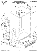 CABINET Diagram and Parts List for 4YED22PWAW01  Whirlpool Refrigerator