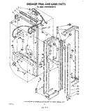 BREAKER TRIM AND LINER Diagram and Parts List for EHD253SMWR0  Whirlpool Refrigerator