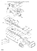 MOTOR AND ICE CONTAINER Diagram and Parts List for 3VED27DQFW01  Whirlpool Refrigerator