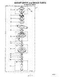 BASKETDRIVE AND BRAKE Diagram and Parts List for CHA1300W0  Whirlpool Washer