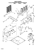 UNIT Diagram and Parts List for KTRS19ELBL00  KitchenAid Refrigerator