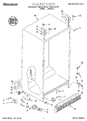 CABINET Diagram and Parts List for TS22AQXEN10  Whirlpool Refrigerator