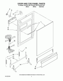 DOOR AND TOE PANEL PARTS Diagram and Parts List for GU3100XTVS0  Whirlpool Dishwasher