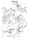 CABINET Diagram and Parts List for LG5791XMW2  Whirlpool Dryer