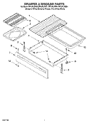 DRAWER & BROILER PARTS, MISCELLANEOUS PARTS Diagram and Parts List for RF196LXKQ1  Whirlpool Range
