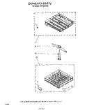 DISHRACK Diagram and Parts List for SHF3801W0  Whirlpool Dishwasher