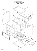 OVEN Diagram and Parts List for FGP300EW0  Roper Range