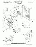 CABINET PARTS Diagram and Parts List for KBCS24LSBS02  KitchenAid Wine and Beverage Cooler