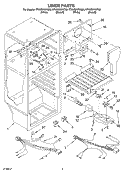 LINER PARTS Diagram and Parts List for ET4WSKYKQ03  Whirlpool Refrigerator