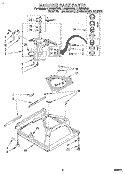 MACHINE BASE Diagram and Parts List for LLN8233BQ0  Whirlpool Washer