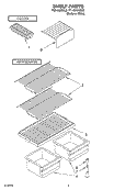 SHELF PARTS, OPTIONAL PARTS Diagram and Parts List for TT14DKXKQ02  Estate Refrigerator