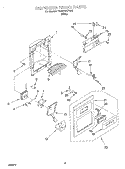 DISPENSER FRONT Diagram and Parts List for 7GD22DFXFW00  Whirlpool Refrigerator