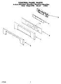 CONTROL PANEL PARTS Diagram and Parts List for RBS305PRB00  Whirlpool Wall Oven
