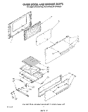 OVEN DOOR AND BROILER Diagram and Parts List for SF3040SRW2  Whirlpool Range