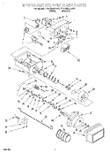 MOTOR AND ICE CONTAINER Diagram and Parts List for 4YED25DQDN01  Whirlpool Refrigerator