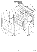 DOOR PARTS, MISCELLANEOUS PARTS Diagram and Parts List for SES380MS0  Whirlpool Range